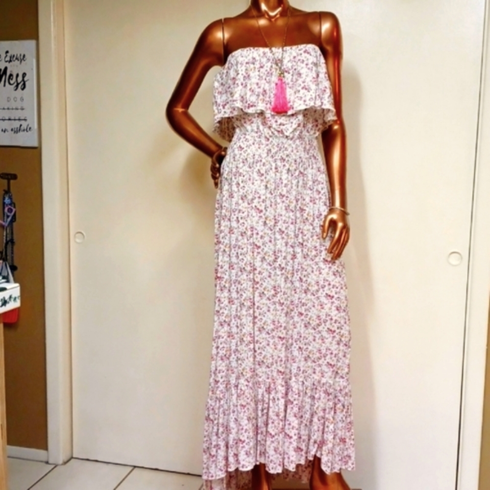 VTG Country Girl Antique Rose Maxi - Picture 1 of 4